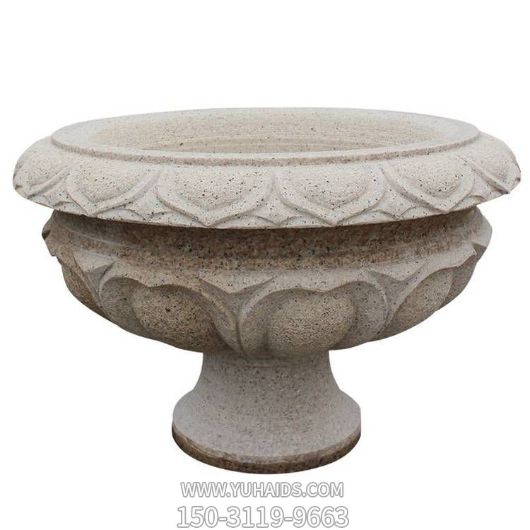 大理石花岗岩石雕创意景观花盆花钵博鱼网页版摆件