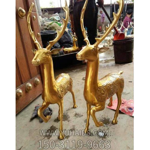 园林广场铸铜动物鹿景观博鱼网页版