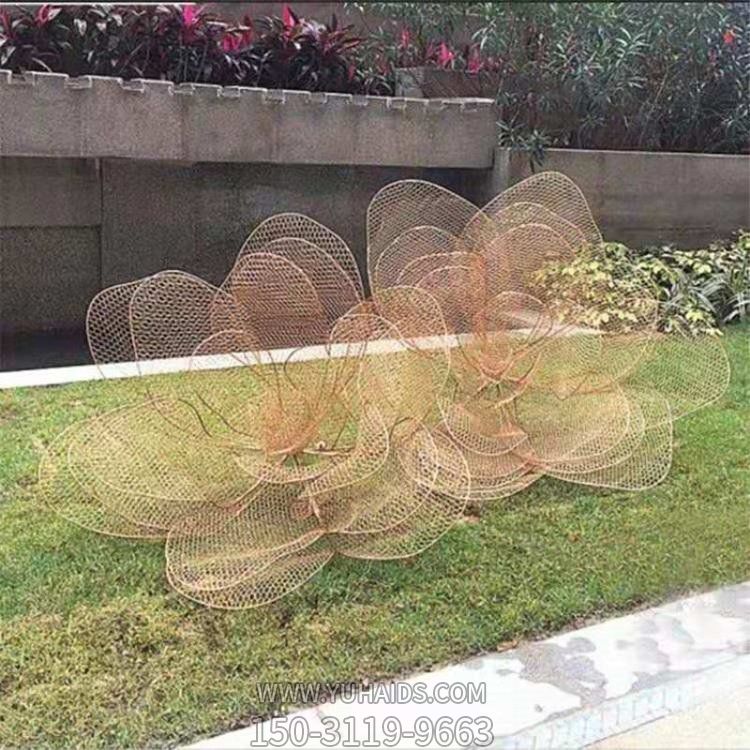 广场不锈钢镂空创意摆件花朵博鱼网页版