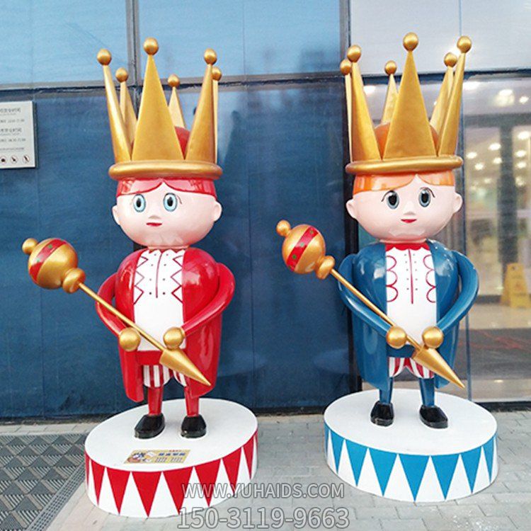 商场门口摆放玻璃钢彩绘卡通王子公仔博鱼网页版
