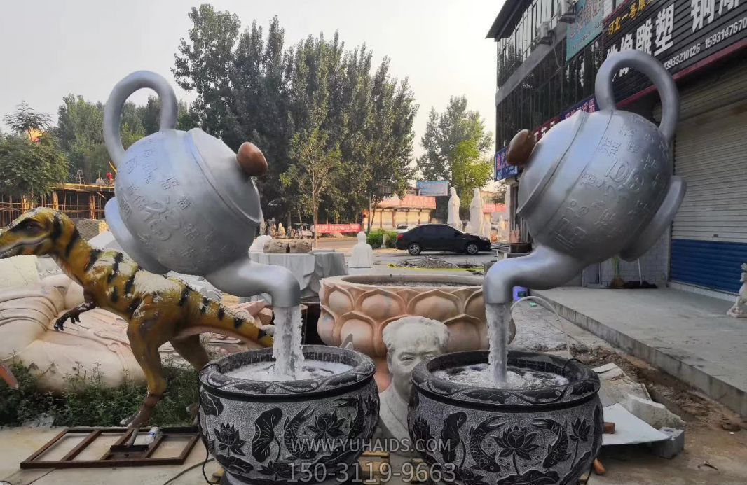 景区不锈钢创意悬空流水的天壶博鱼网页版