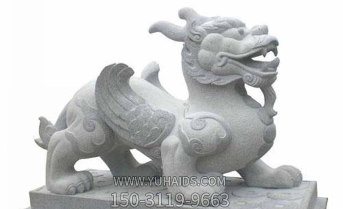 寺庙景观汉白玉石雕貔貅博鱼网页版