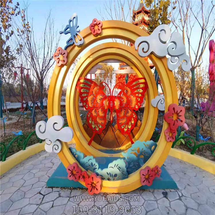彩绘户外广场圆环景观摆件博鱼网页版