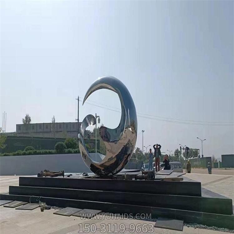 大型304镜面不锈钢户外酒店月亮圆环博鱼网页版