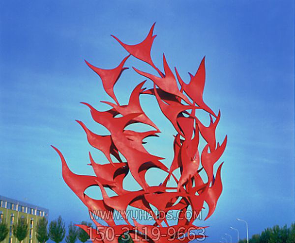 公园不锈钢抽象彩绘大雁博鱼网页版