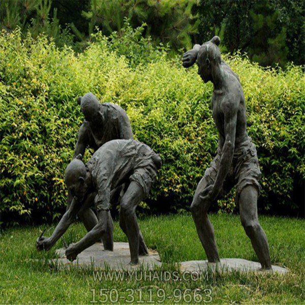 公园玻璃钢博鱼网页版 户外景观仿铜动物雕像 民俗小品