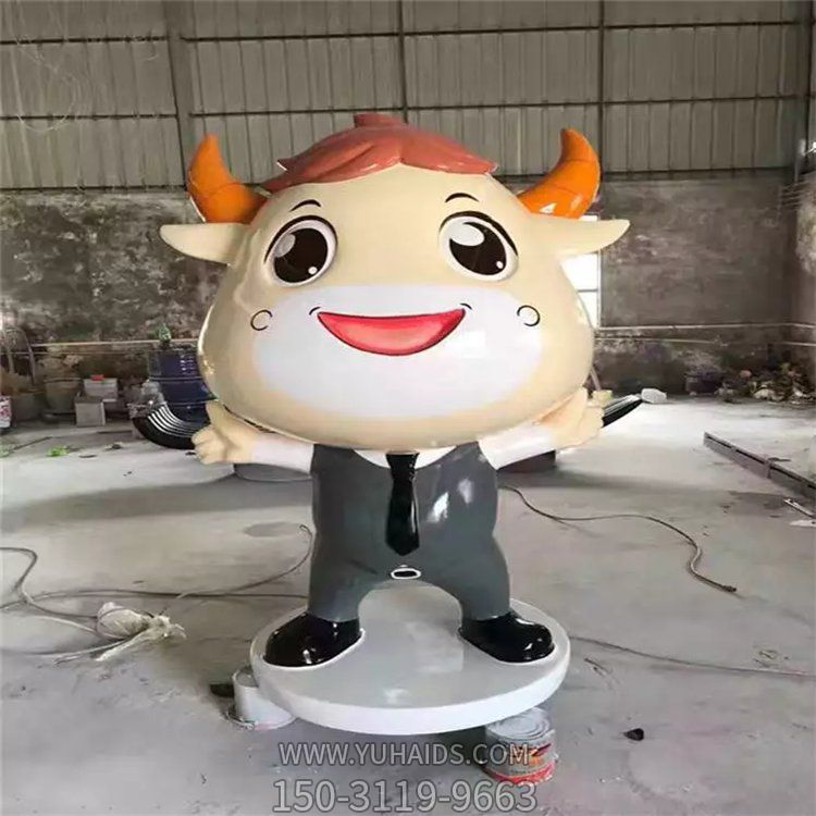 卡通动物牛博鱼网页版新年卡通博鱼网页版美陈装饰品