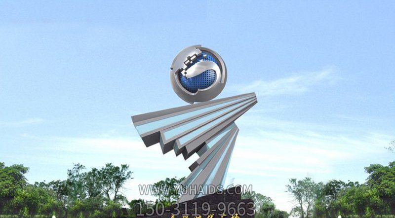 不锈钢镜面抽象城市广场腾飞博鱼网页版