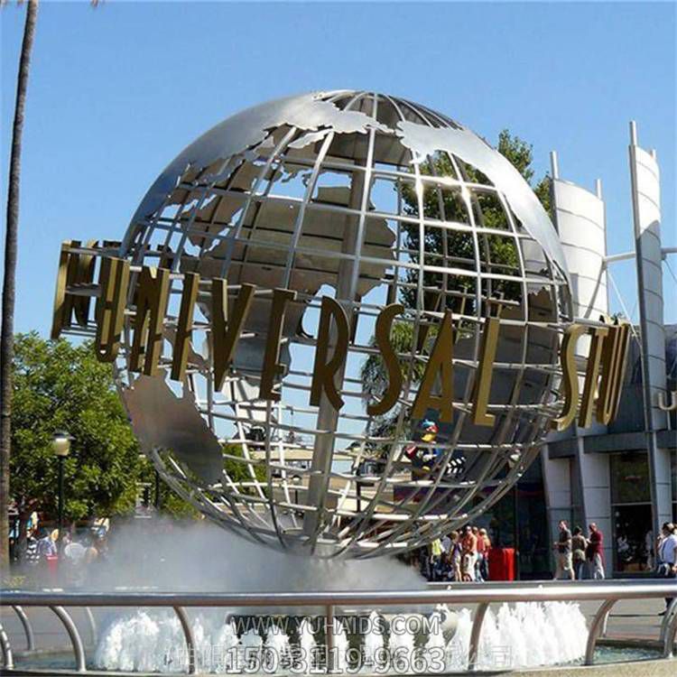 城市中心广场大型不锈钢抽象 镂空地球仪博鱼网页版