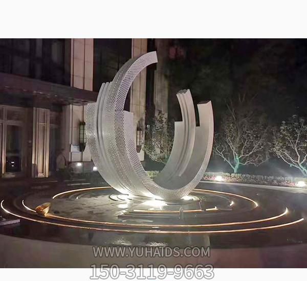 镂空不锈钢半圆广场喷泉博鱼网页版