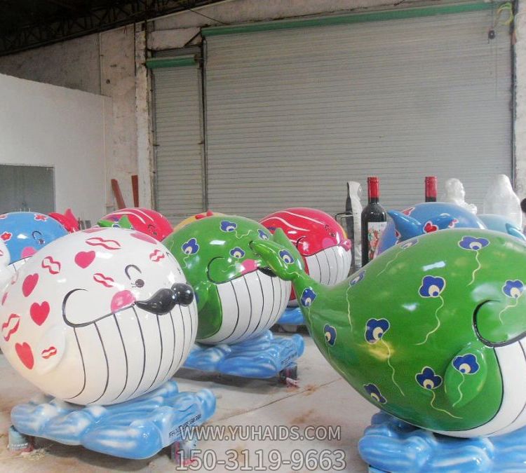 海洋公园玻璃钢卡通彩绘创意可爱鲸鱼博鱼网页版