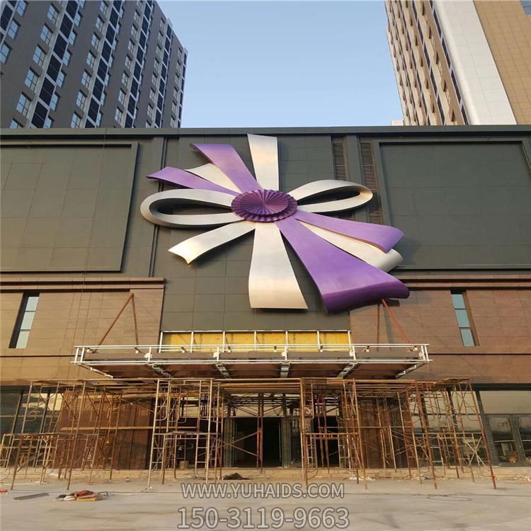 商业街墙面装饰大型玻璃钢蝴蝶结景观博鱼网页版