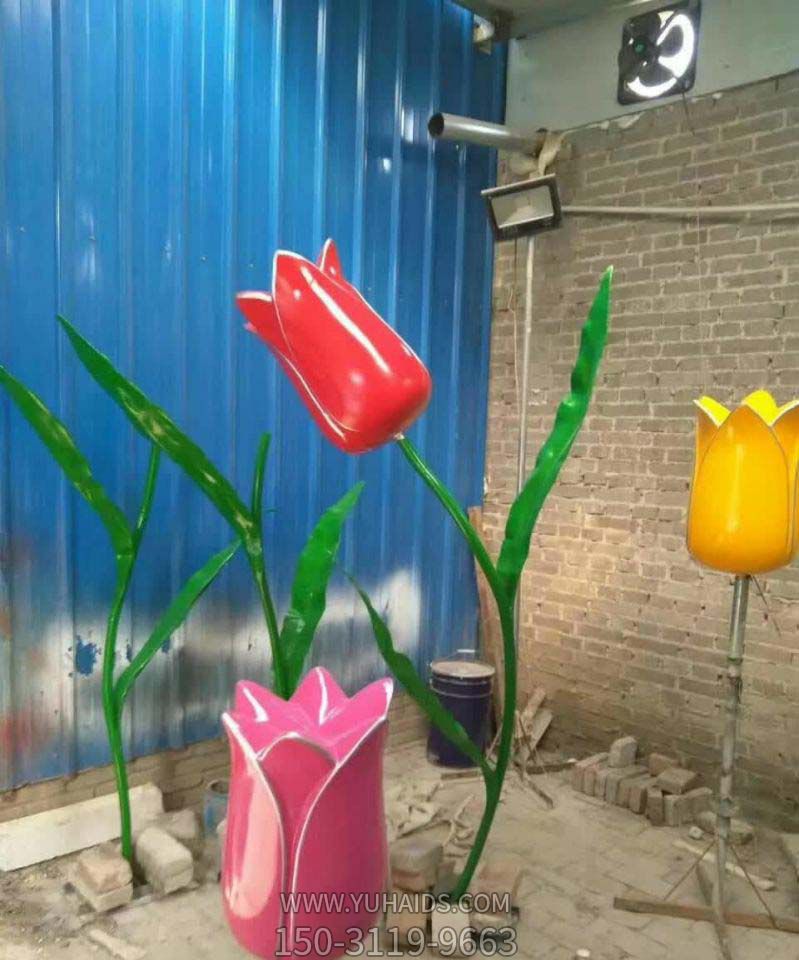 公园玻璃钢彩绘抽象花朵博鱼网页版