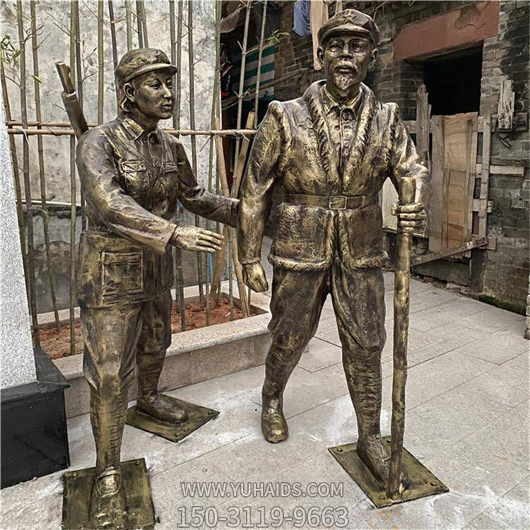 景城市街道玻璃钢仿铜人物景观摆件博鱼网页版