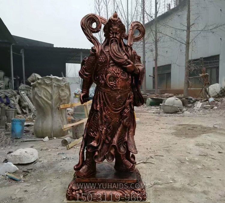 不锈钢仿铜户外景观关公博鱼网页版