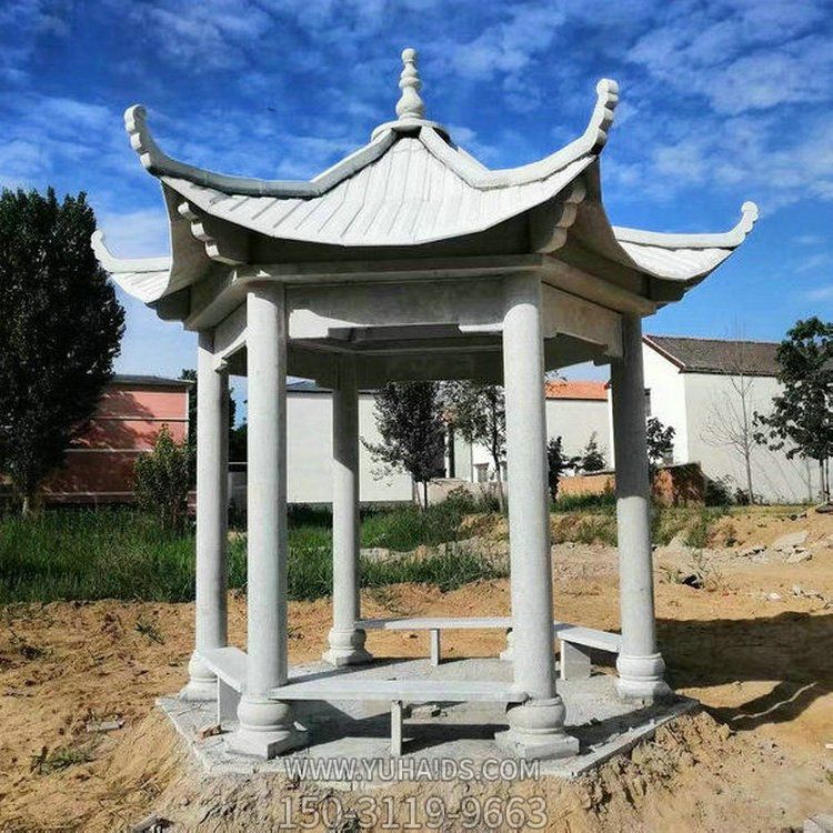 大理石砂石石雕户外大型乘凉休息中式凉亭博鱼网页版