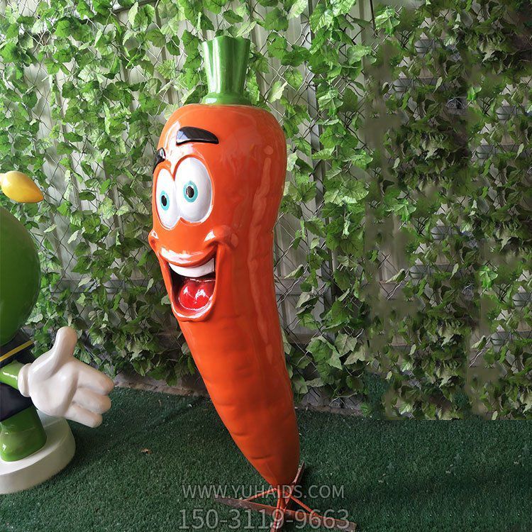 玻璃钢卡通胡萝卜公仔形象博鱼网页版