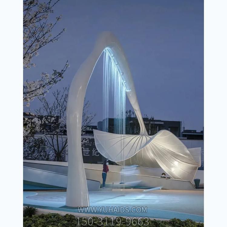 售楼部户外装饰大型创意不锈钢树叶亮化博鱼网页版