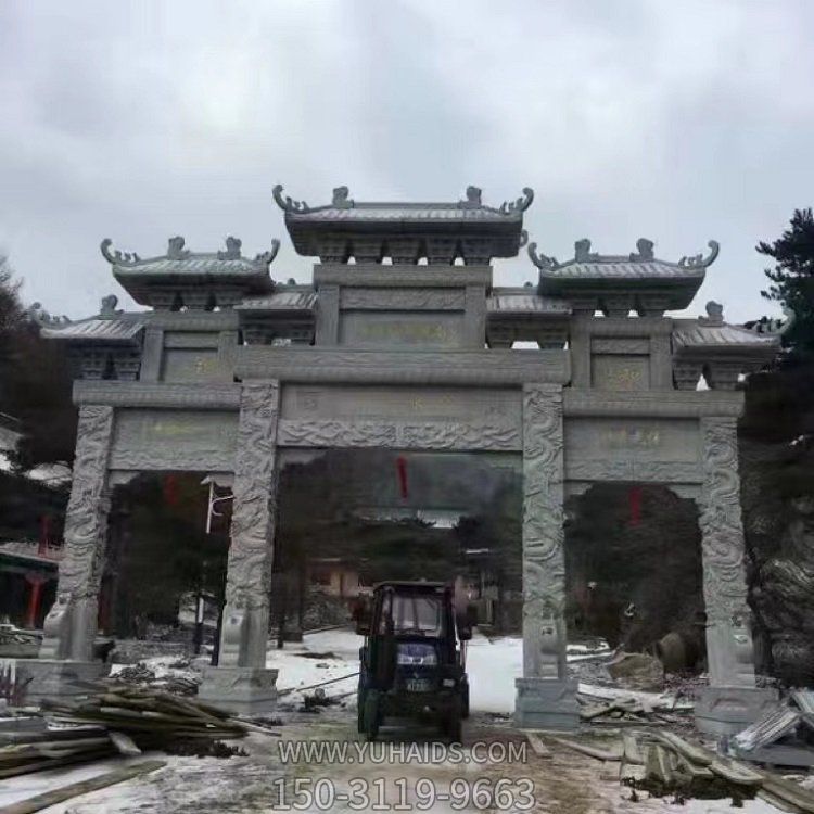 大理石石雕园林景区大型中式牌坊博鱼网页版