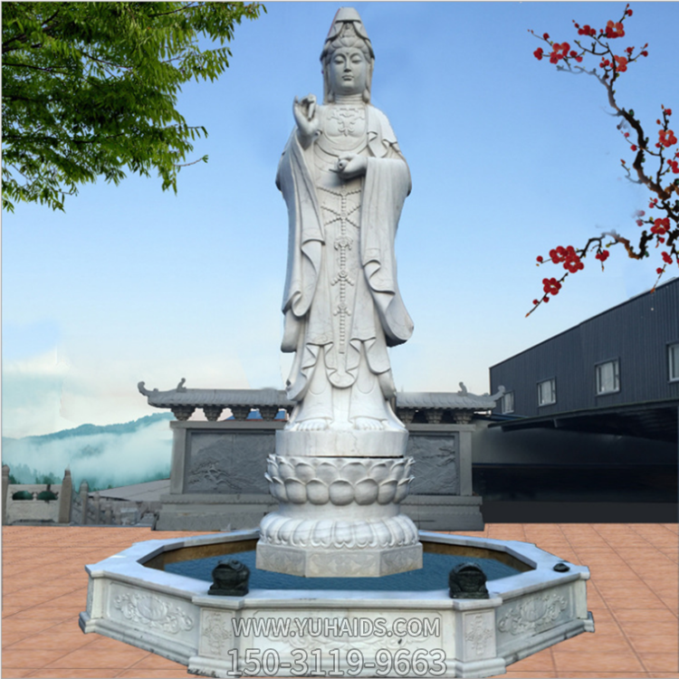景区景点大型大理石石雕菩萨观世音博鱼网页版