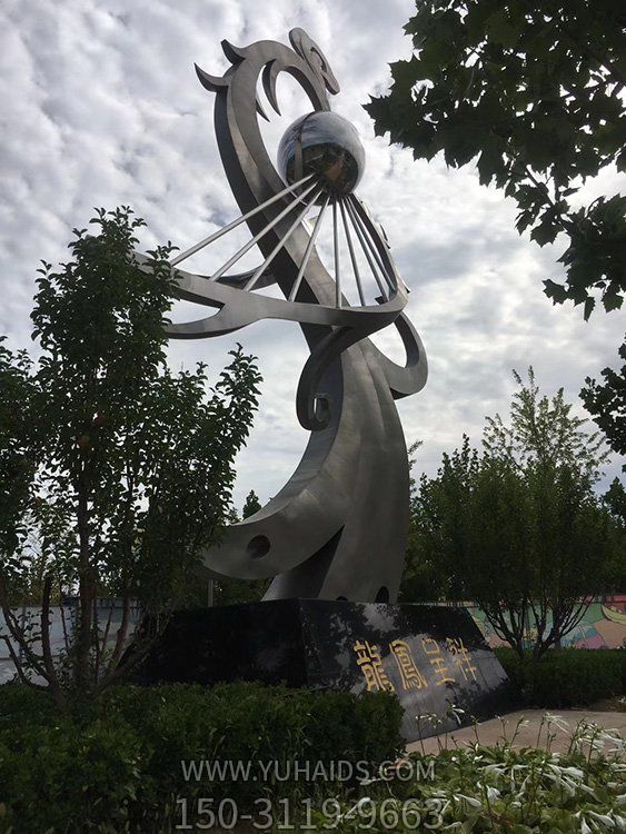 户外大型不锈钢抽象标志景观博鱼网页版