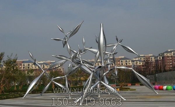 不锈钢广场抽象艺术植物博鱼网页版