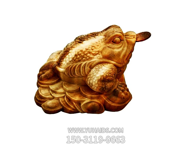 室内摆放的金色吐钱的玻璃钢仿真金蟾博鱼网页版