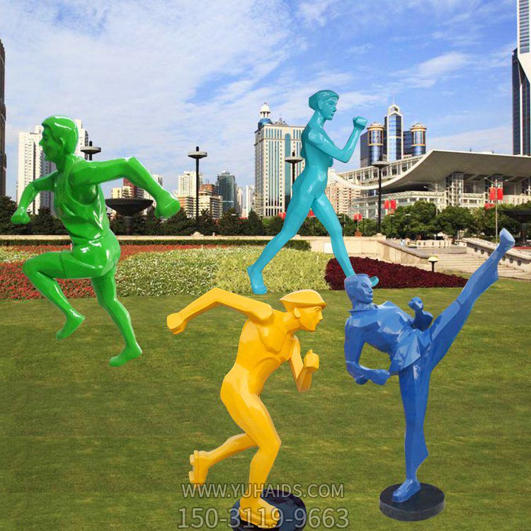 玻璃钢抽象几何景观运动人物博鱼网页版