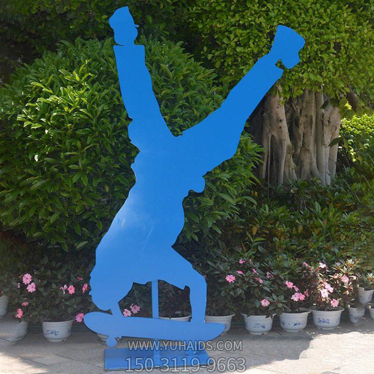 不锈钢剪影抽象户外园林景观人物摆件博鱼网页版