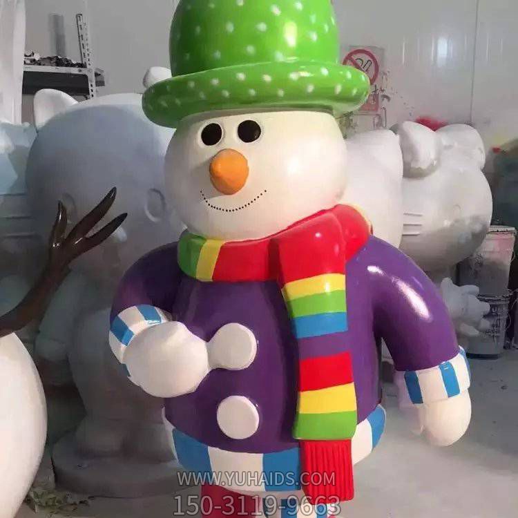 商场游乐场玻璃钢卡通彩绘雪人博鱼网页版