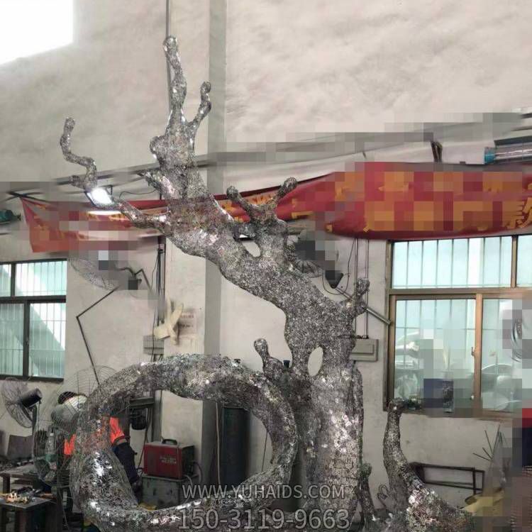 海浪浪花博鱼网页版户外广场大型不锈钢镂空摆件