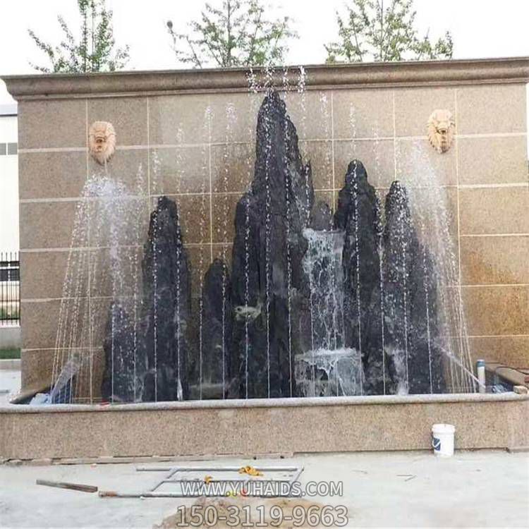 别墅水池摆放天然大理石喷泉假山造景博鱼网页版