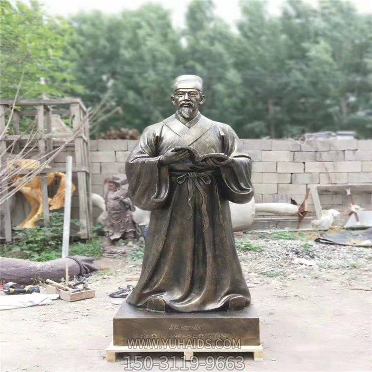 户外园林玻璃钢仿铜古代名人景观博鱼网页版