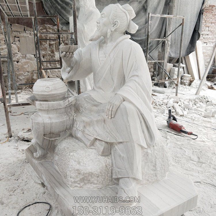 茶文化大理石石雕茶圣陆羽博鱼网页版