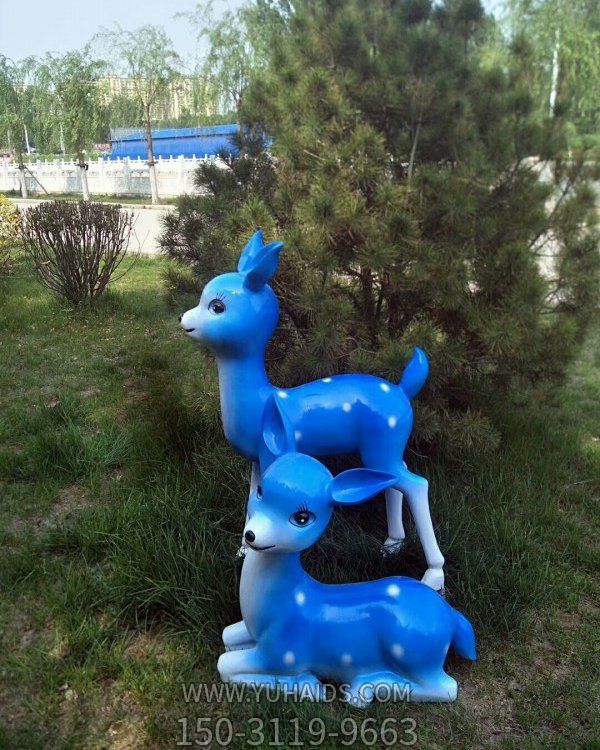 公园景区玻璃钢卡通彩绘鹿博鱼网页版