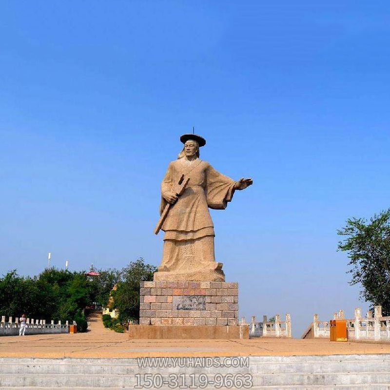 景区景点历史名人著名治水人物大禹砂岩石雕像博鱼网页版