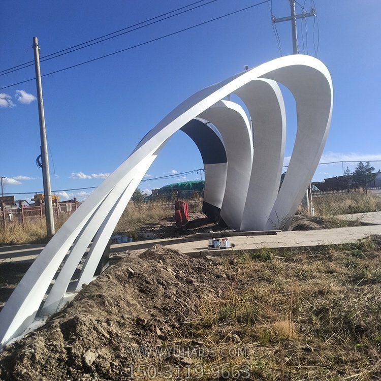 户外大型不锈钢抽象园林景观摆件博鱼网页版