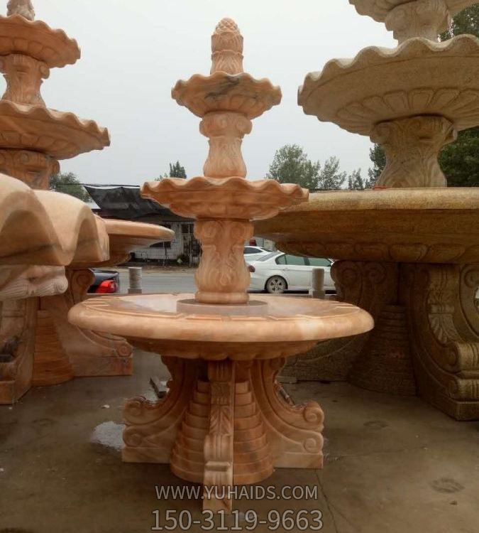 晚霞红大型多层流水摆件喷泉博鱼网页版