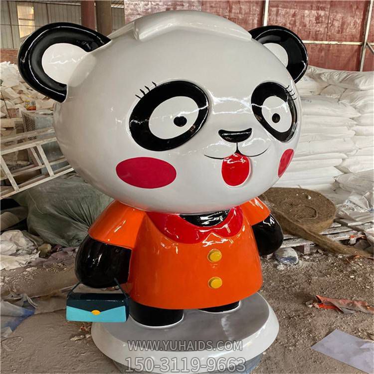 园林玻璃钢喷漆卡通熊猫博鱼网页版