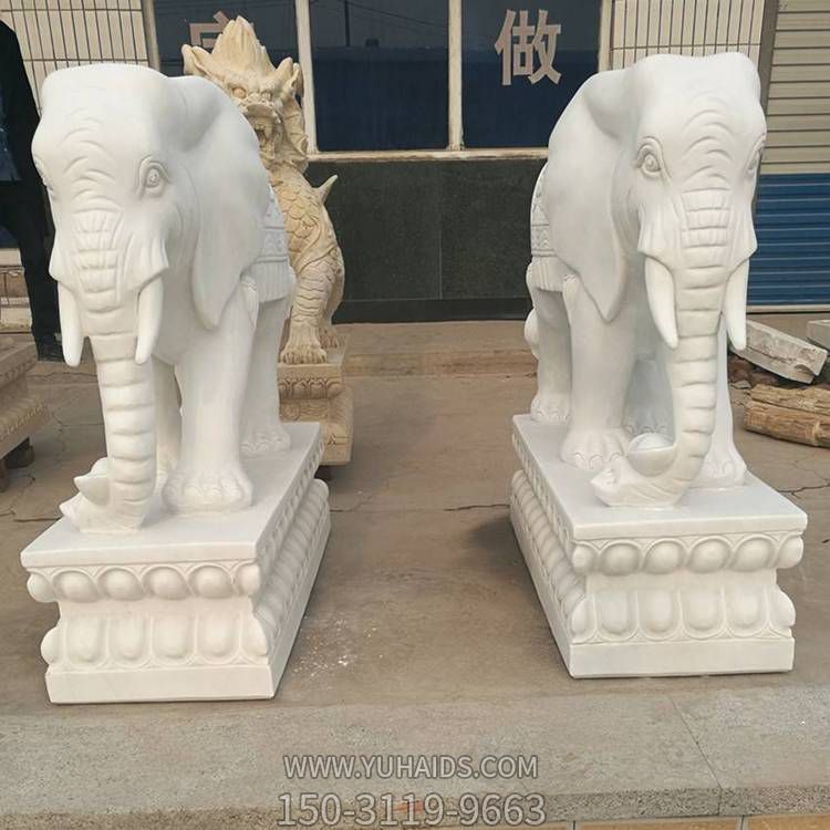 别墅小区大理石石雕镇宅招财大象博鱼网页版