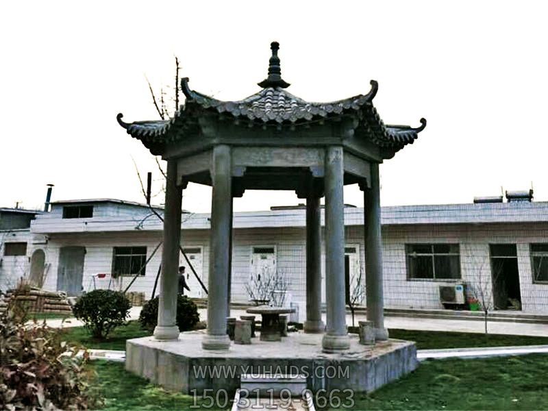 家用停运摆放仿古建六角休息凉亭石雕博鱼网页版