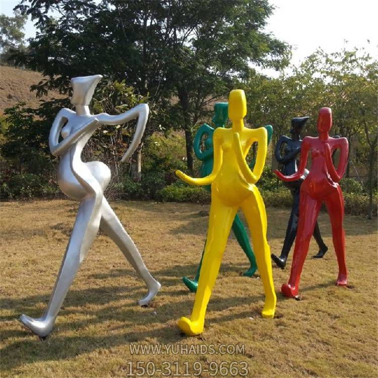 玻璃钢抽象竞走运功人物雕像公园摆件博鱼网页版
