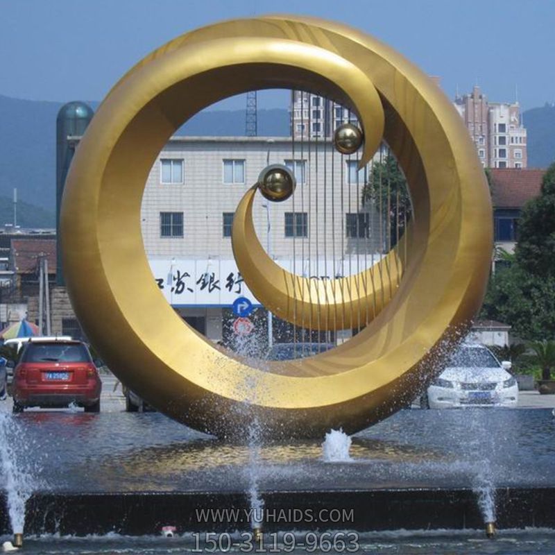 不锈钢抽象乐器喷泉睡觉景观博鱼网页版