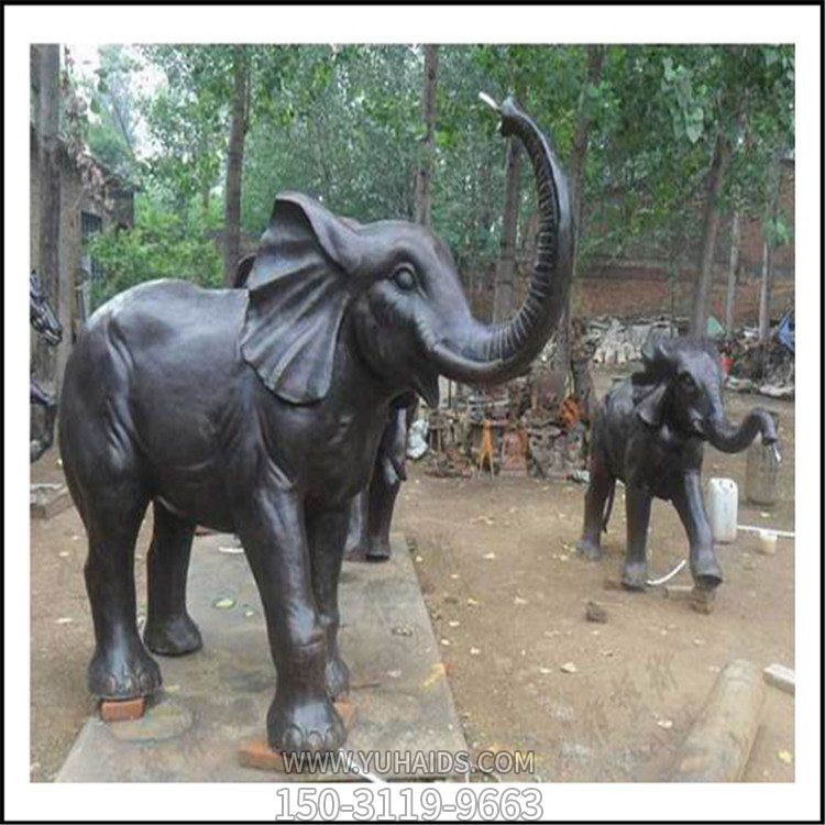 广场大型玻璃钢仿铜大象博鱼网页版