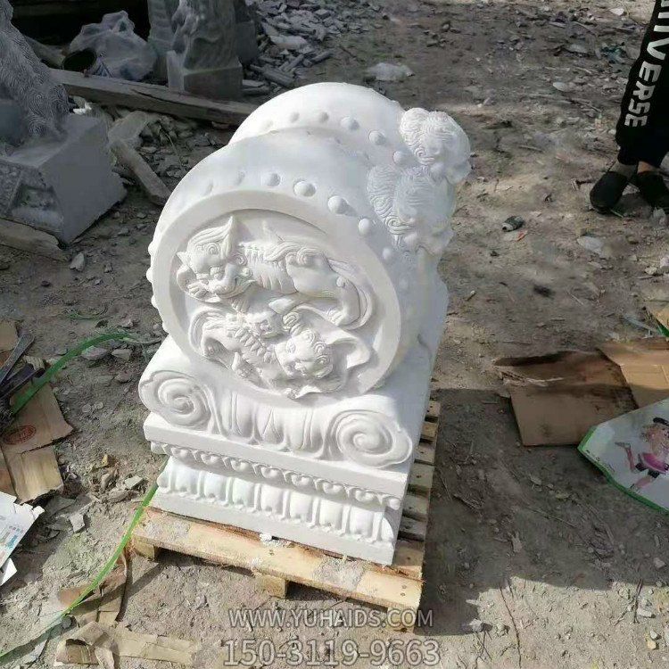 石雕门墩抱鼓石一对家用庭院石雕摆件博鱼网页版