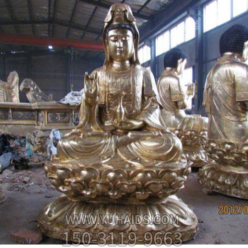 玻璃钢仿铜景观寺庙菩萨观音博鱼网页版