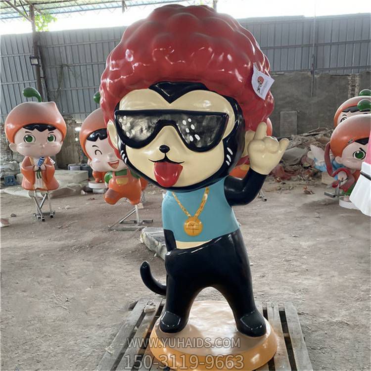 广场玻璃钢卡通园林猴子博鱼网页版摆件