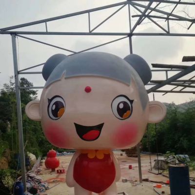 广场装饰大型玻璃钢彩绘卡通福娃雕像
