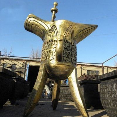 大型园林景观铜雕酒杯博鱼网页版