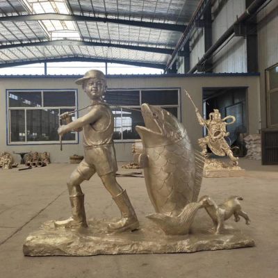 公园玻璃钢仿铜儿童博鱼网页版